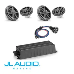 JL AUDIO  Marinepakke 2 4 H&#248;yttalere, Forsterker, Bluetooth