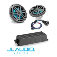 JL AUDIO&#160;Marinepakke MED LED Bluetooth, forsteker og h&#248;yttaler par
