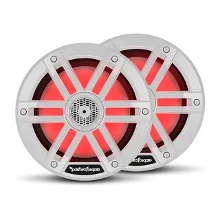ROCKFORD FOSGATE   Marine, 6&#189;&quot; hvit Marine 6&#189;, 2-veis, 75/300W, LED-lys