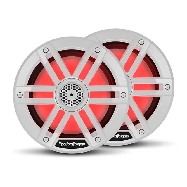 ROCKFORD FOSGATE   Marine, 6½" hvit Marine 6½, 2-veis, 75/300W, LED-lys 