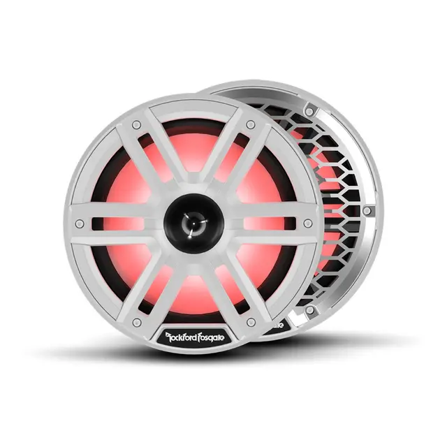 ROCKFORD FOSGATE Marine horn, 8" hvit Marine 8", 2-veis, 300/1200w, LED-lys 