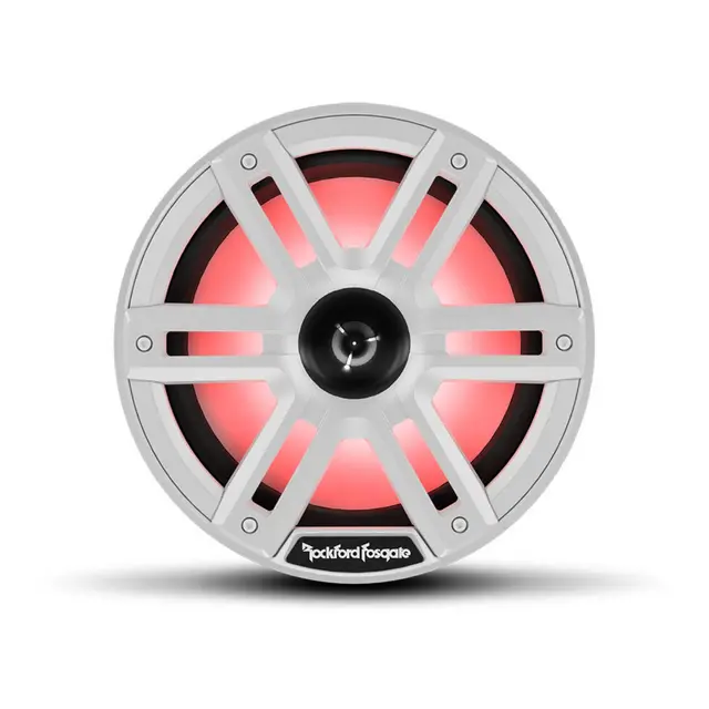 ROCKFORD FOSGATE Marine horn, 8" hvit Marine 8", 2-veis, 300/1200w, LED-lys 