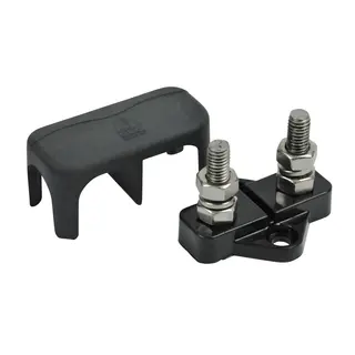 BEP El. kobling &quot;Studs&quot; dobbel &#216;6mm sort deksel