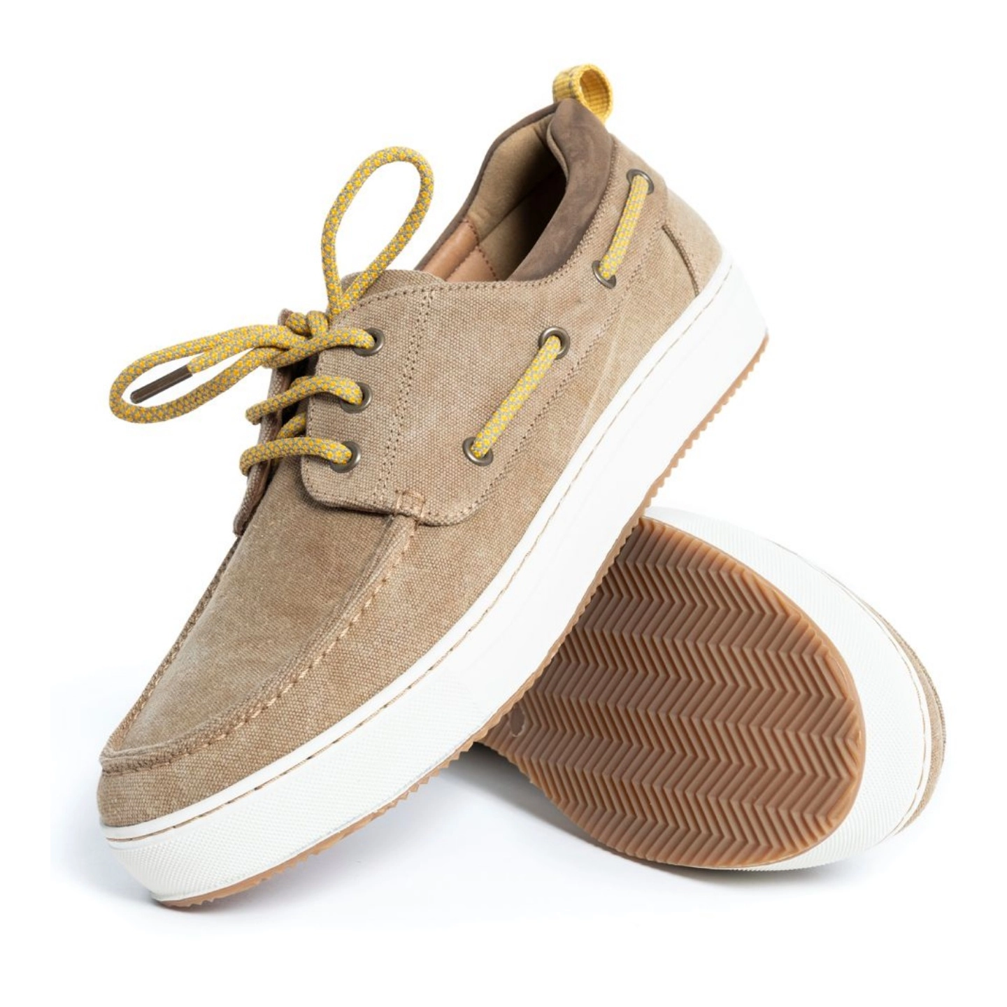 BOATBOOT Boatshoe Canvas Str. 42, Lys brun