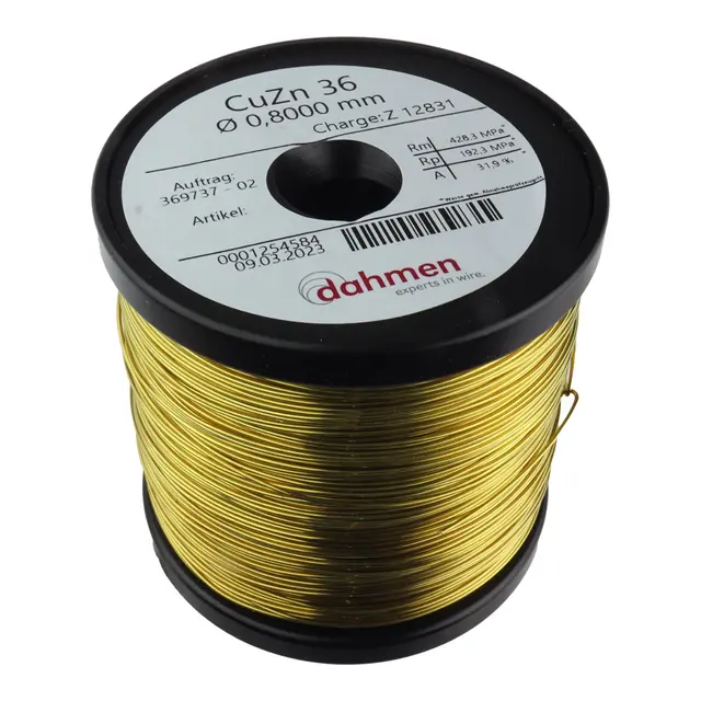 Messingtråd 0,8 mm - 1kg - Spole 