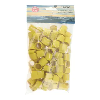 Hummerstrikk - 100 pk Gul - S/M - 20 mm