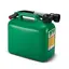 Never Stop Bensinkanne - Grønn Plast - 5 Liter- Auto stop helletut