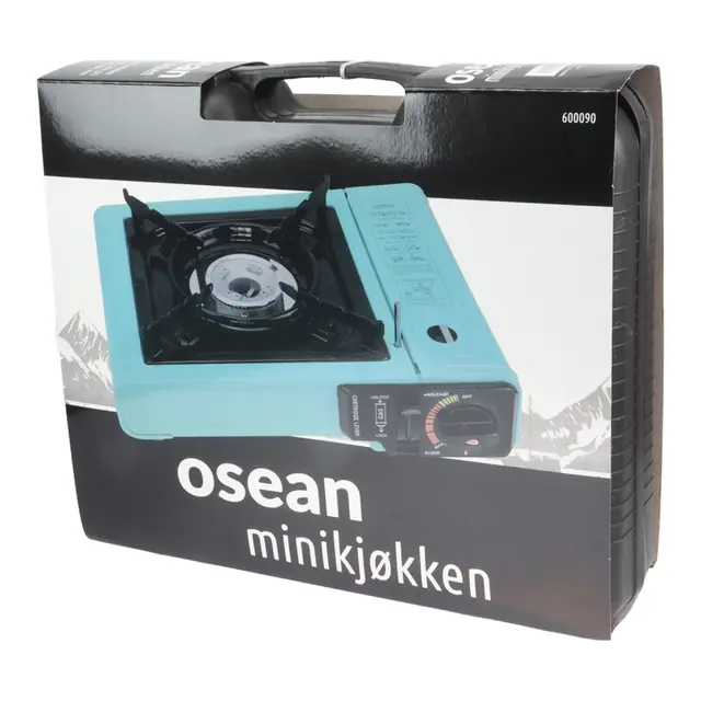OSEAN Minikjøkken - Gass - 2300W I koffert - CE godkjent 