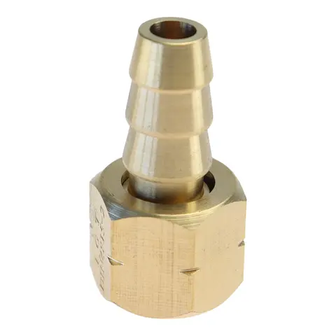 Adapter gass messing 3/8&#39;&#39;-10mm slange