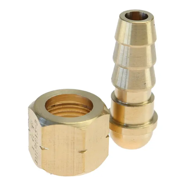 Adapter gass messing 3/8''-10mm slange 