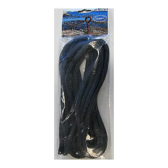 Fenderline flettet 8mm X 2m 2-pk - marineblå polyester 