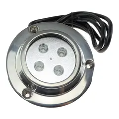 LED Undervannslys bl&#229; 8-30v 4x3W Syrefast - IP68 - &#216;94