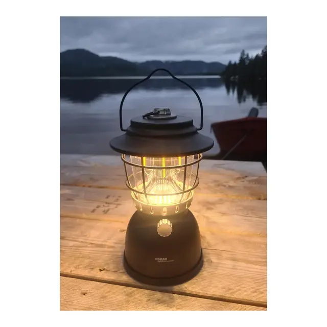 OSEAN Oppladbar lykt Matt Svart 