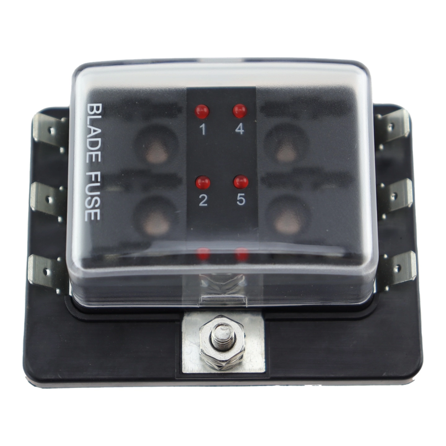 Sikringsholder for 6 flatstiftsikringer 12-24V