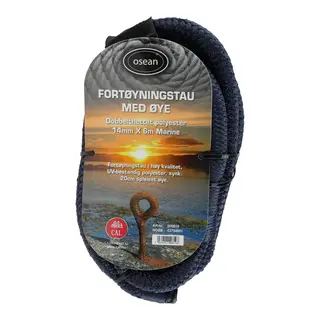 Tau fort&#248;yning flettet med &#248;ye 14mm X 6m - Farge: Marinebl&#229;