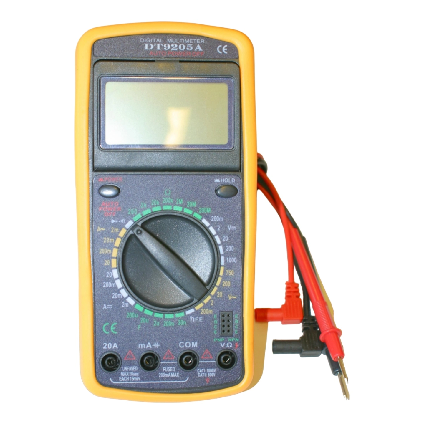 Digitalt Multimeter Dt9205a Strøm - spenning og motstandsmåler