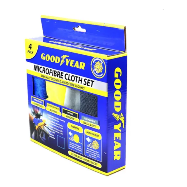 Mikrofiberkluter - sett 4stk 40x30cm Glass Overflate Dashboard Universal 