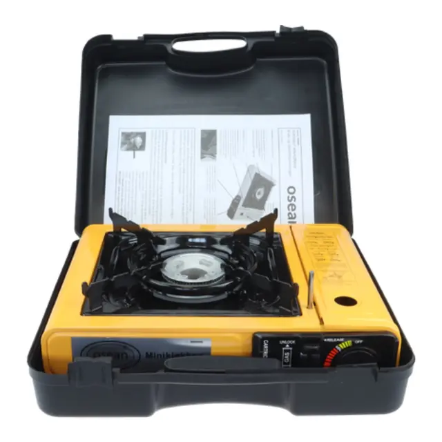Kokeapparat - Gass 2300W I koffert - Gul - CE godkjent 