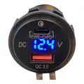USB Uttak med USB C+ PD + QC 12/24V