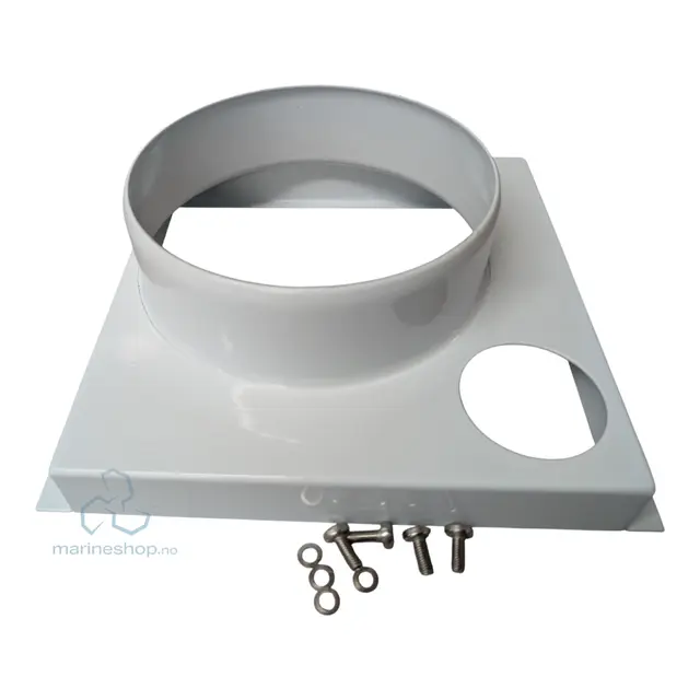 Nippelplate tørrluft ut på Fresh D-800 125mm rørstuss 