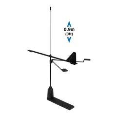 SHAKESPEARE VHF antenne 90cm Hawk Mastemontering