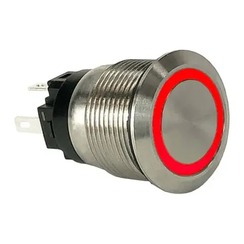 CARLING pushbutton LED - 1 polet Trykknapp ON-OFF rød LED - IP67 