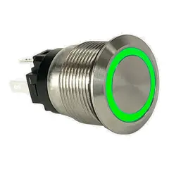 CARLING pushbutton LED - 1 polet Trykknapp (ON)-OFF gr&#248;nn LED - IP67