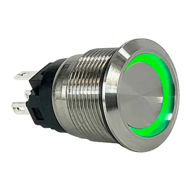 CARLING pushbutton LED - 1 polet Trykknapp (ON)-OFF grønn LED - IP67 