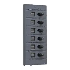 CONNEX Str&#248;mbryterpaneler Bryterpanel med 6 brytere, 6 sikringer
