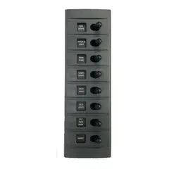 CONNEX Str&#248;mbryterpaneler Bryterpanel med 8 brytere, 8 sikringer
