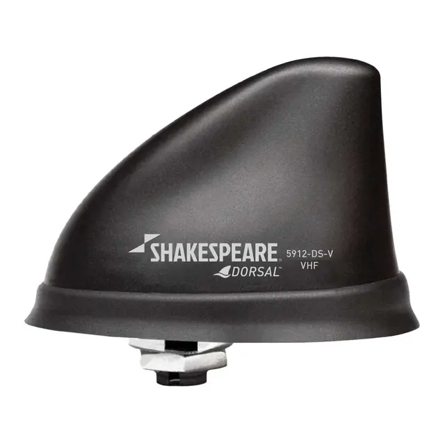 SHAKESPEARE VHF haifinne antenn Sort For motor og RIB, enkel installasjon. 