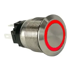 CARLING pushbutton LED - 1 polet Trykknapp (ON)-OFF r&#248;d LED - IP67