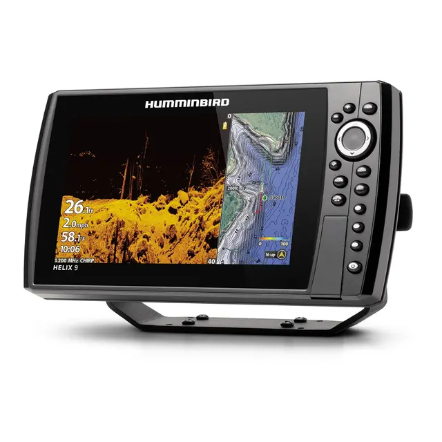 HUMMINBIRD Helix 9 Chirp Mdi+ GPS G4N Med hekkgiver - Mega Down Image 