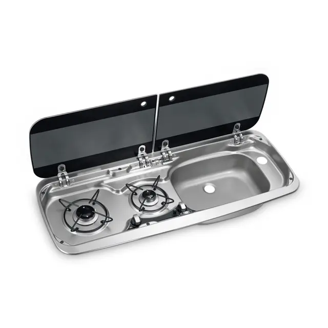 DOMETIC Koketopp MO9222 R 2 brennere og vask - 900 x 370 mm 