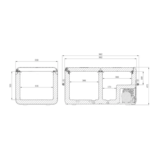 DOMETIC  CFX3 95DZ 82 l, to soner Mobil kompressorkjøleboks og fryser 