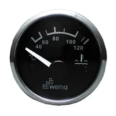 WEMA Vanntemperaturm&#229;ler Silverline, Sort