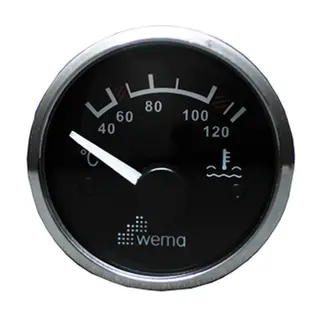 WEMA Vanntemperaturmåler Silverline, Sort 