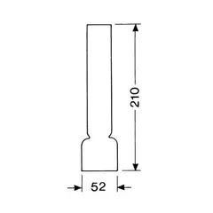 Glass &#216;52 x 210