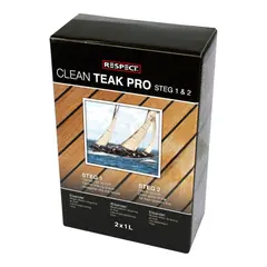 RESPECT Clean Teak PRO, 2x1l Komplett 2 step teakcleaner sett