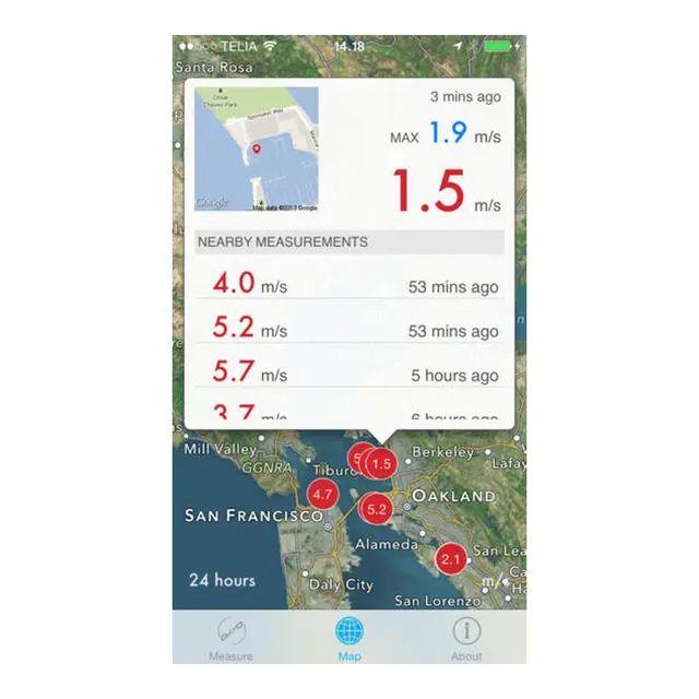 VAAVUD Vindmåler "Mjolnir", hvit for iPhone/iPad & Android 