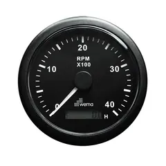 WEMA Turteller m/Timeteller 0 - 4000 rpm Sort