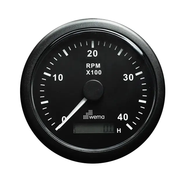 WEMA Turteller m/Timeteller 0 - 4000 rpm Sort 