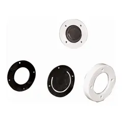 Lenseklaff m/ytterdeksel Hvit - &#216;: 80mm