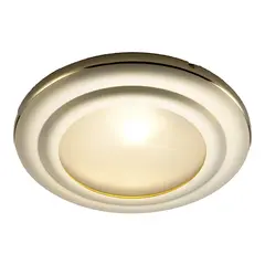Taklampe rustfri/plast vanntett frostet glass