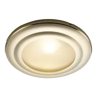 Taklampe rustfri/plast vanntett frostet glass
