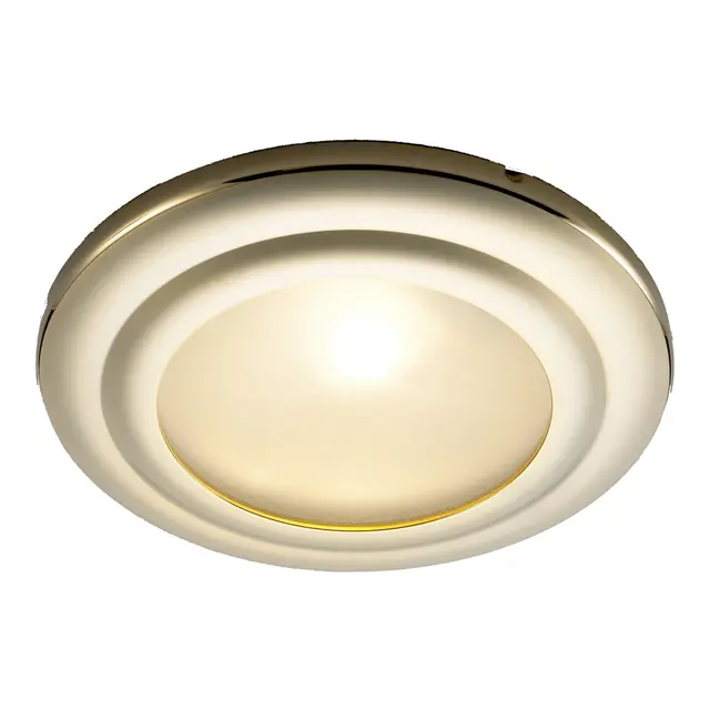 Taklampe rustfri/plast vanntett frostet glass 