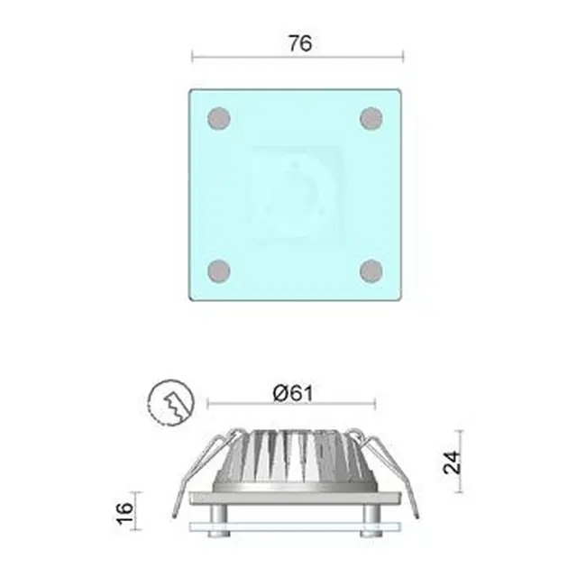 Vegglampe LED, krom modell: Norma-Q 