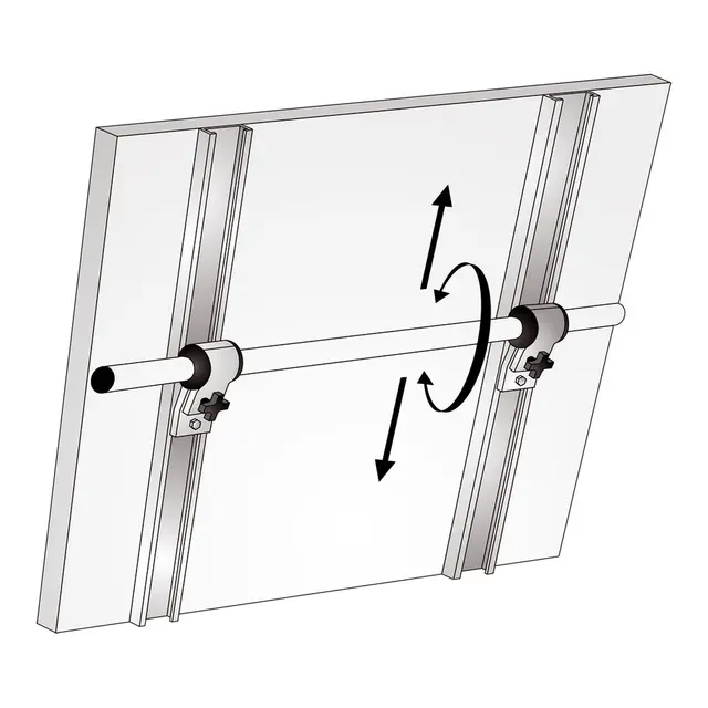 NOA Solcellepanelholder justerbar - 650mm skinner 