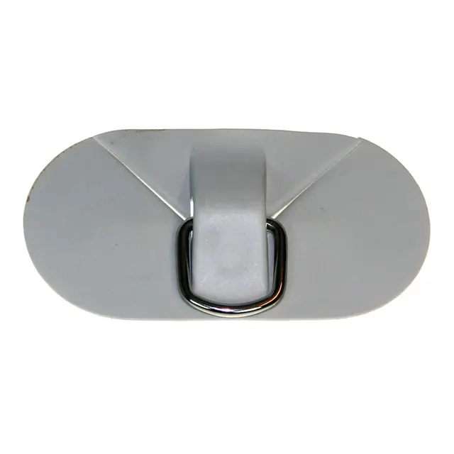D-ring med feste, PVC, grå 