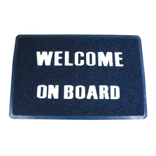 Matte PVC &quot;Welcome on board&quot; -&#160;40x60cm Bl&#229;